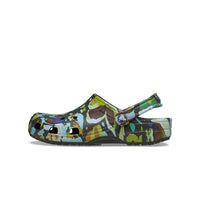 Classic Painted Floral Clogs - Black Sand