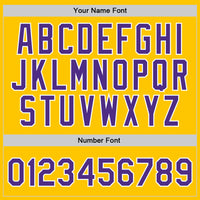 Custom Basketball Jersey - Gold Purple-White Authentic Throwback
