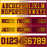Custom Football Jersey - Maroon Gold-Black Authentic Gradient Fashion