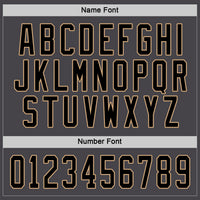 Custom Hockey Jersey - Steel Gray Black-Old Gold