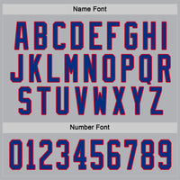 Custom Hockey Jersey - Gray Royal-Red