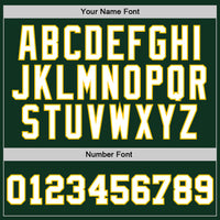 Custom Basketball Jersey - Hunter Green White-Gold Authentic Throwback