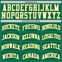 Custom Basketball Jersey - Kelly Green White-Gold Authentic Throwback