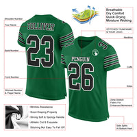 Custom Football Jersey - Kelly Green Black-White Mesh Authentic
