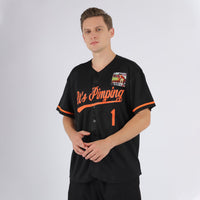 Custom Baseball Jersey - Black Orange