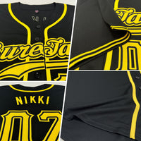 Custom Baseball Jersey - Black Gold Authentic