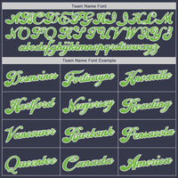 Custom Basketball Jersey - Navy Neon Green-White Authentic Throwback