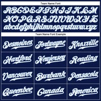 Custom Baseball Jersey - Navy White-Light Blue Authentic