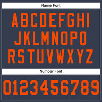 Custom Football Jersey - Navy Orange Mesh Authentic