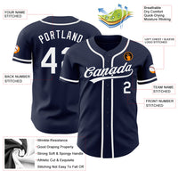 Custom Baseball Jersey - Navy White Authentic