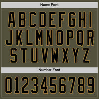 Custom Hockey Jersey - Olive Black-Old Gold Salute To Service