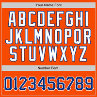 Custom Baseball Jersey - Orange White Pinstripe Royal-White Authentic