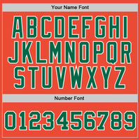 Custom Basketball Jersey - Orange Kelly Green-White Authentic Throwback