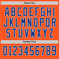 Custom Hockey Jersey - Orange Royal-White