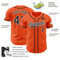 Custom Baseball Jersey - Orange Black-White Authentic