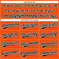 Custom Baseball Jersey - Orange White Pinstripe Black Authentic