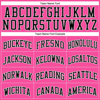 Custom Basketball Jersey - Pink Black-White Authentic Throwback