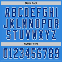 Custom Hockey Jersey - Powder Blue Royal-White
