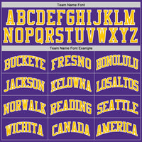 Custom Basketball Jersey - Purple Gold-White Authentic Throwback