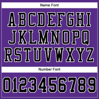 Custom Football Jersey - Purple Black-White Mesh Authentic
