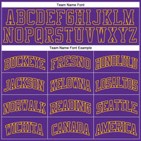 Custom Basketball Jersey - Purple Purple-Gold Authentic Throwback