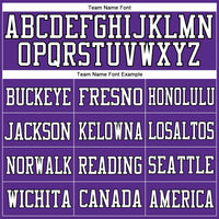 Custom Football Jersey - Purple White-Black Mesh Authentic