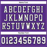 Custom Football Jersey - Purple White-Black Mesh Authentic