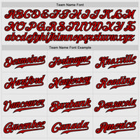 Custom Baseball Jersey - White Black Pinstripe Red-Black Authentic Raglan Sleeves