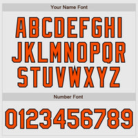 Custom Baseball Jersey - White Black Pinstripe Orange-Black Authentic Raglan Sleeves