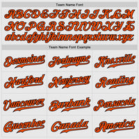 Custom Baseball Jersey - White Black Pinstripe Orange-Black Authentic Raglan Sleeves