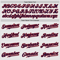 Custom Baseball Jersey - White Navy Pinstripe Navy-Red Authentic Raglan Sleeves