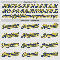 Custom Baseball Jersey - White Royal Pinstripe Royal-Gold Authentic Raglan Sleeves