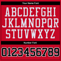 Custom Basketball Jersey - Red Black-Red Authentic Throwback