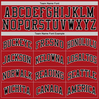 Custom Basketball Jersey - Red Black-White Authentic Throwback