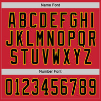 Custom Hockey Jersey - Red Black-Gold