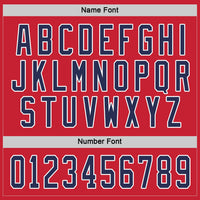 Custom Hockey Jersey - Red Navy-White