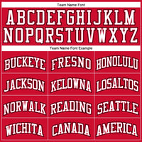 Custom Basketball Jersey - Red White-Black Authentic Throwback