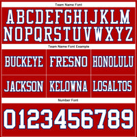 Custom Football Jersey - Red White-Royal Authentic