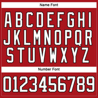 Custom Hockey Jersey - Red White-Black Lace Neck