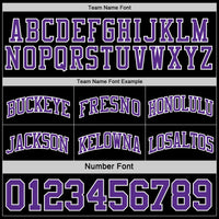 Custom Basketball Jersey - Reversible Black Purple-White Double Side Sublimation Set
