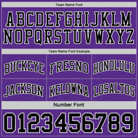 Custom Basketball Jersey - Reversible Black Purple-White Double Side Sublimation Set