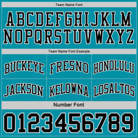 Custom Basketball Jersey - Reversible Black Teal-White Double Side Sublimation Set