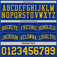 Custom Basketball Jersey - Royal Gold-White Reversible Double Side Sublimation Set