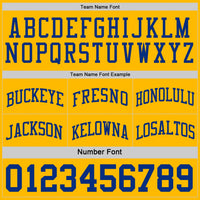 Custom Basketball Jersey - Royal Gold-White Reversible Double Side Sublimation Set