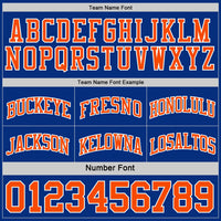 Custom Basketball Jersey - Royal Orange-White Reversible Double Side Sublimation Set
