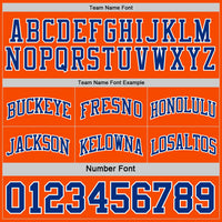Custom Basketball Jersey - Royal Orange-White Reversible Double Side Sublimation Set