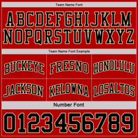 Custom Basketball Jersey - Red Black-Cream Reversible Double Side Sublimation Set