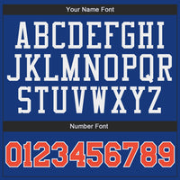 Custom Basketball Jersey - Royal Orange-White Authentic Throwback