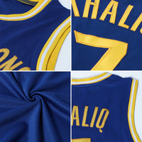 Custom Basketball Jersey - Royal Orange-White Authentic Throwback