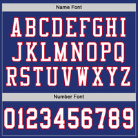 Custom Football Jersey - Royal White-Red Mesh Authentic Throwback
